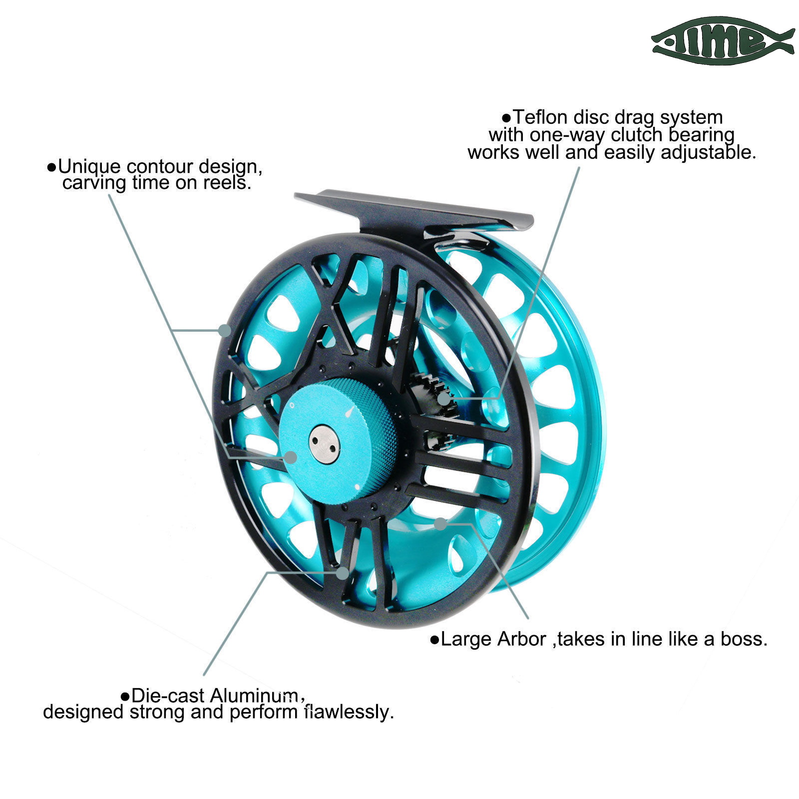  GFRGFH Fly Fishing Reel 5/6 Full Metal Fly Reel Fishing with  CNC Machined Aluminum Alloy Body Silver Aluminum Alloy Bass Trout Fly Reels  : Sports & Outdoors